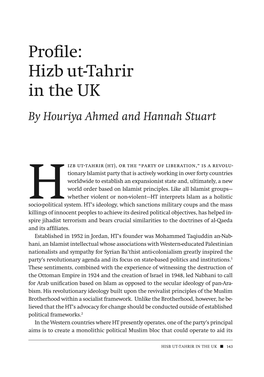Hizb Ut-Tahrir in the UK by Houriya Ahmed and Hannah Stuart