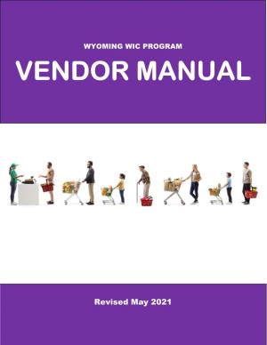 Vendor Manual