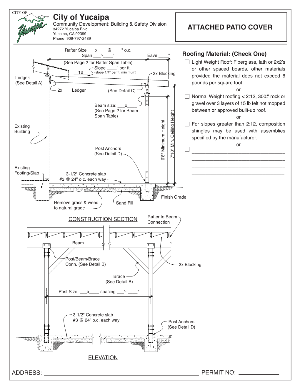 Patio Cover (Attached)