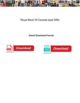 Royal Bank of Canada Ipad Offer