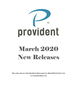 March 2020 New Releases