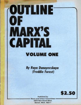 Outline of Marx's Capital Volume 1