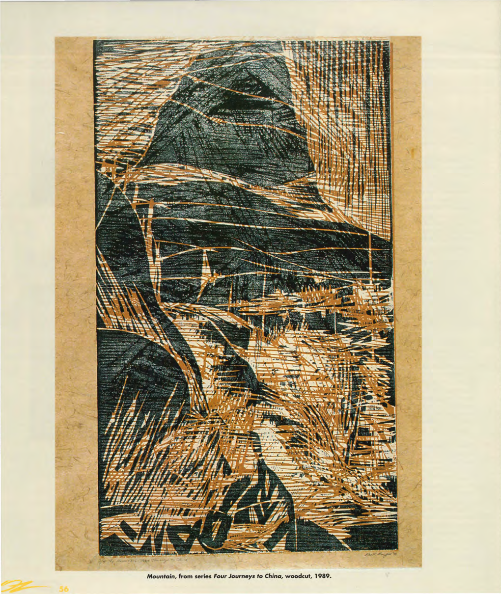 Mountain, from Series Four Journeys to China, Woodcut, 1989. Poem for the Future