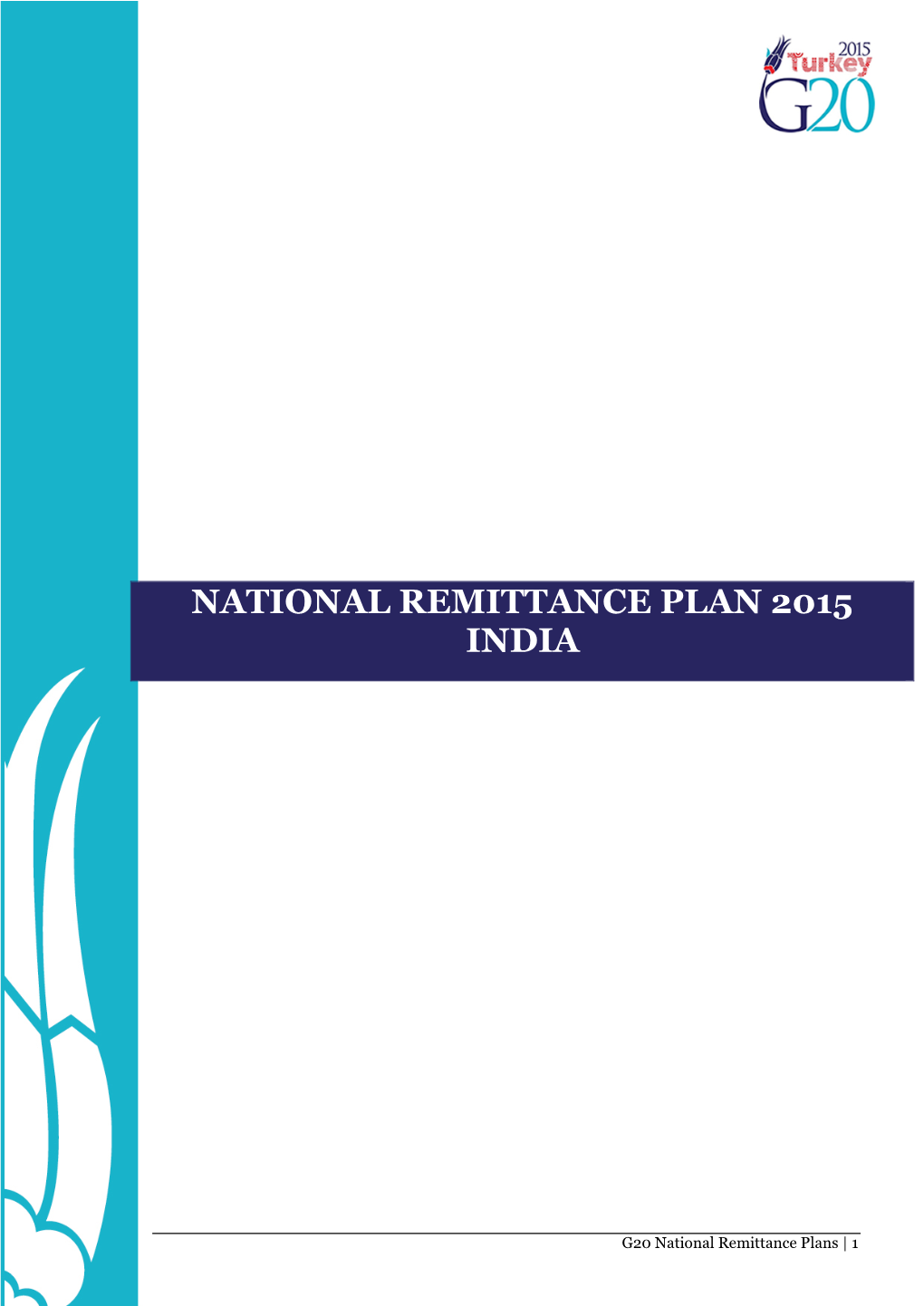 National Remittance Plan 2015 India