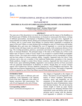 International Journal of Engineering Sciences & Management