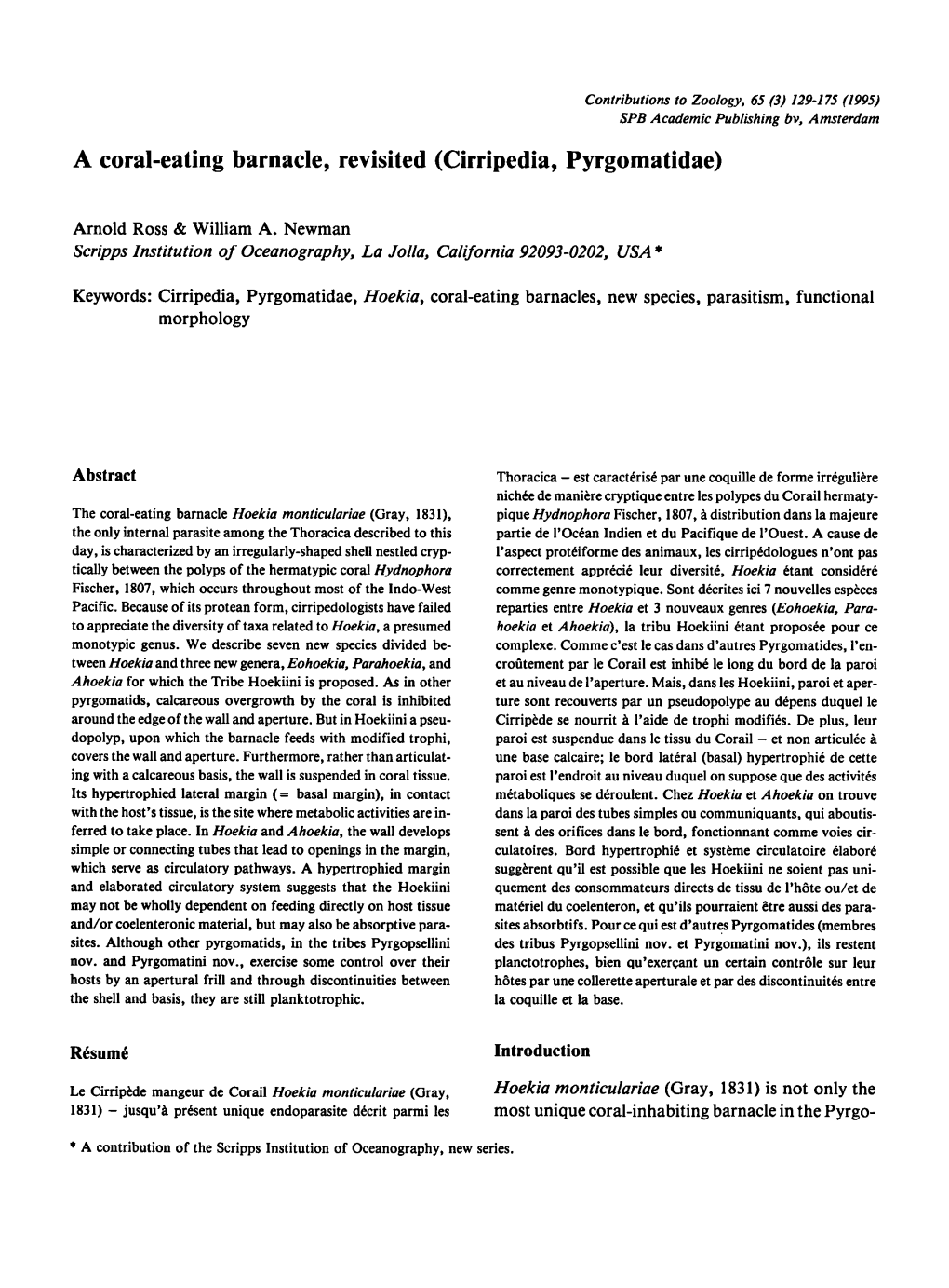 A Coral-Eating Barnacle, Revisited (Cirripedia, Pyrgomatidae)