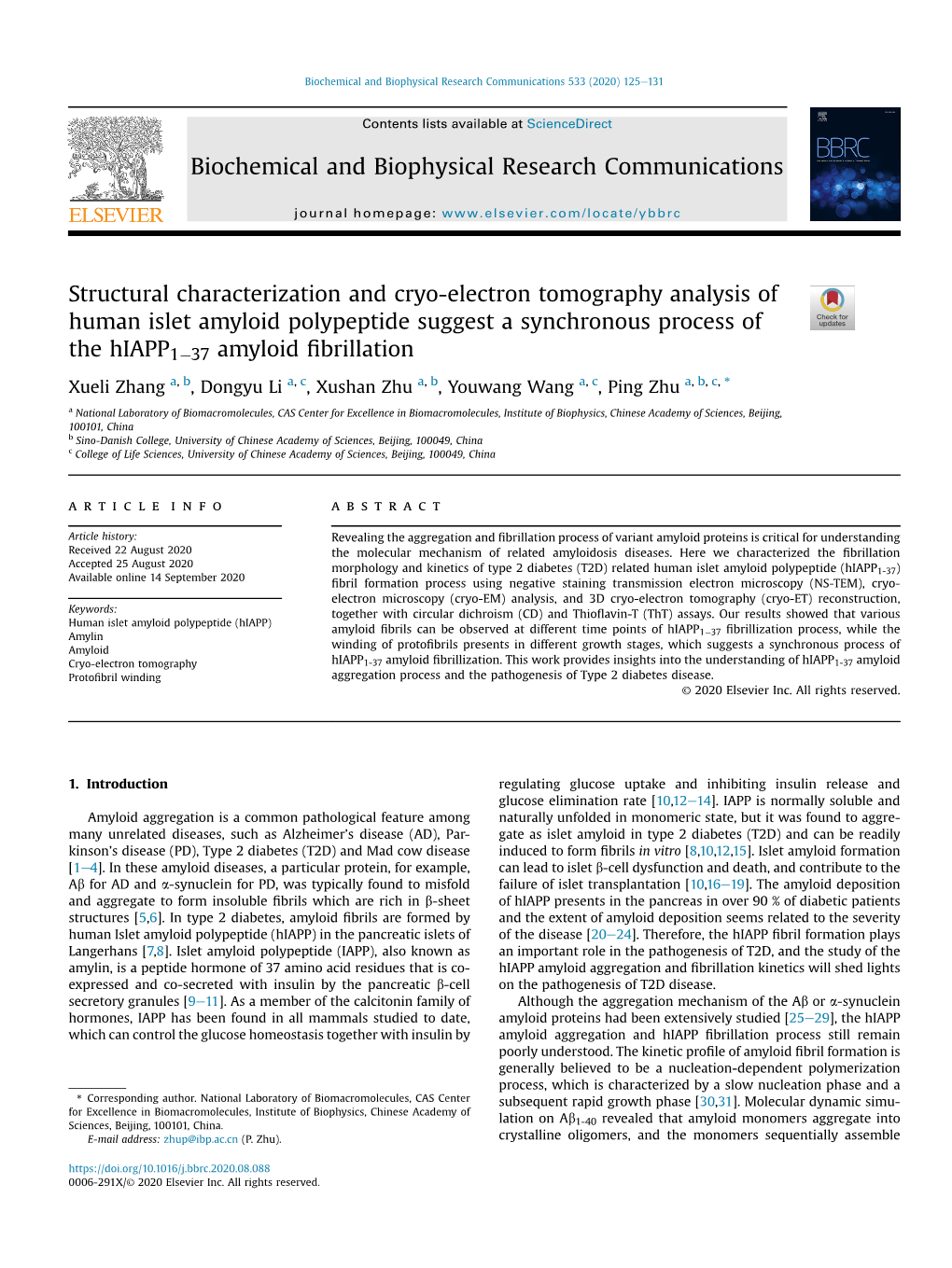 Structural Characterization and Cryo-Electron Tomography Analysis