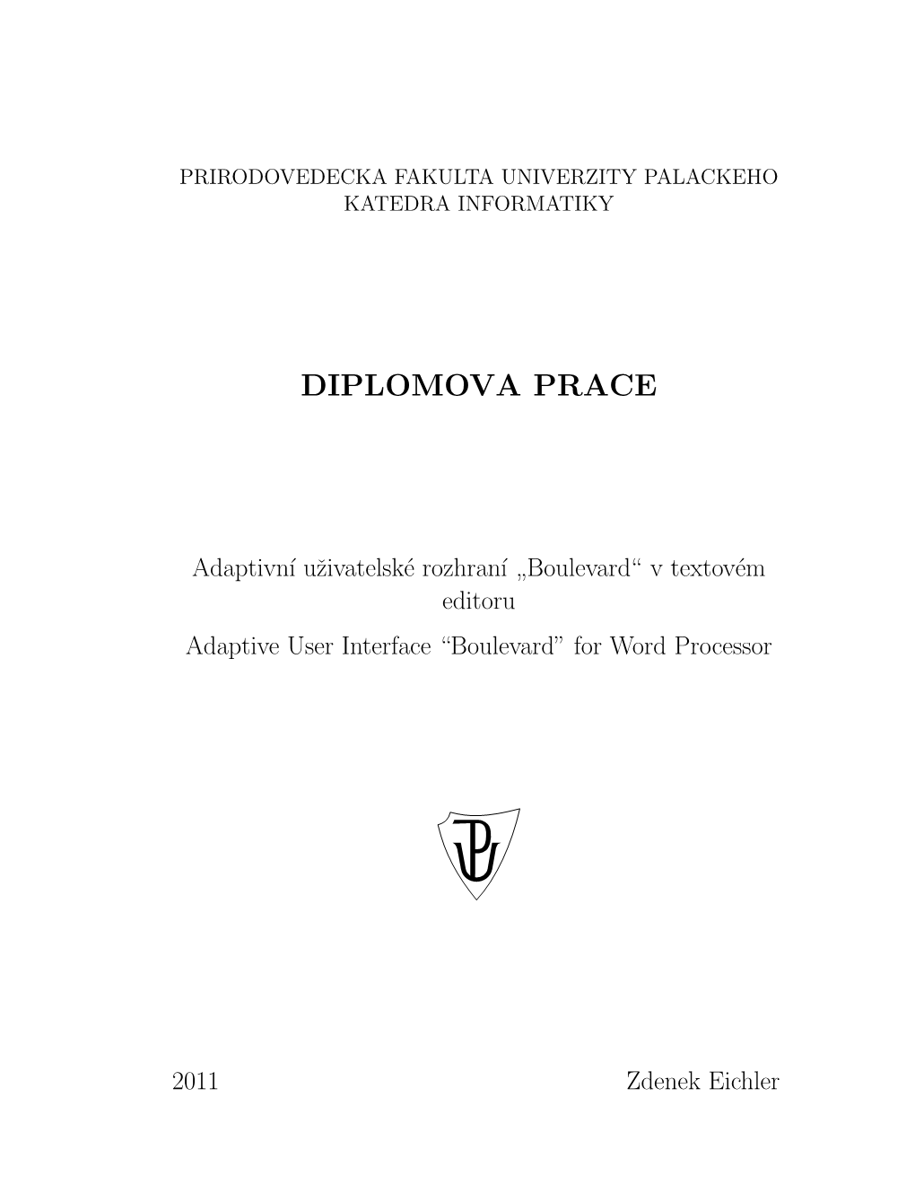 Diplomov´A Pr´Ace