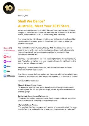 Shall We Dance? Australia, Meet Your 2019 Stars