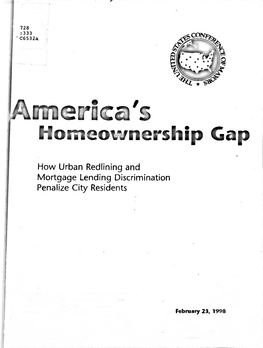 Americas Homeownership Gap How Urban Redlining and Mortgage