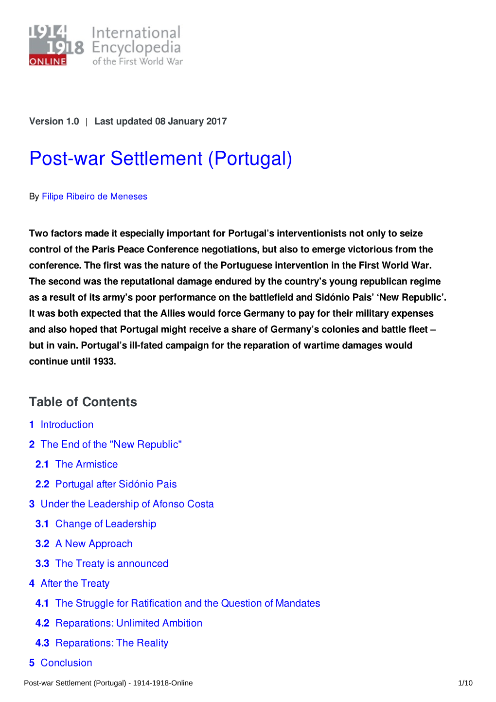 Post-War Settlement (Portugal)
