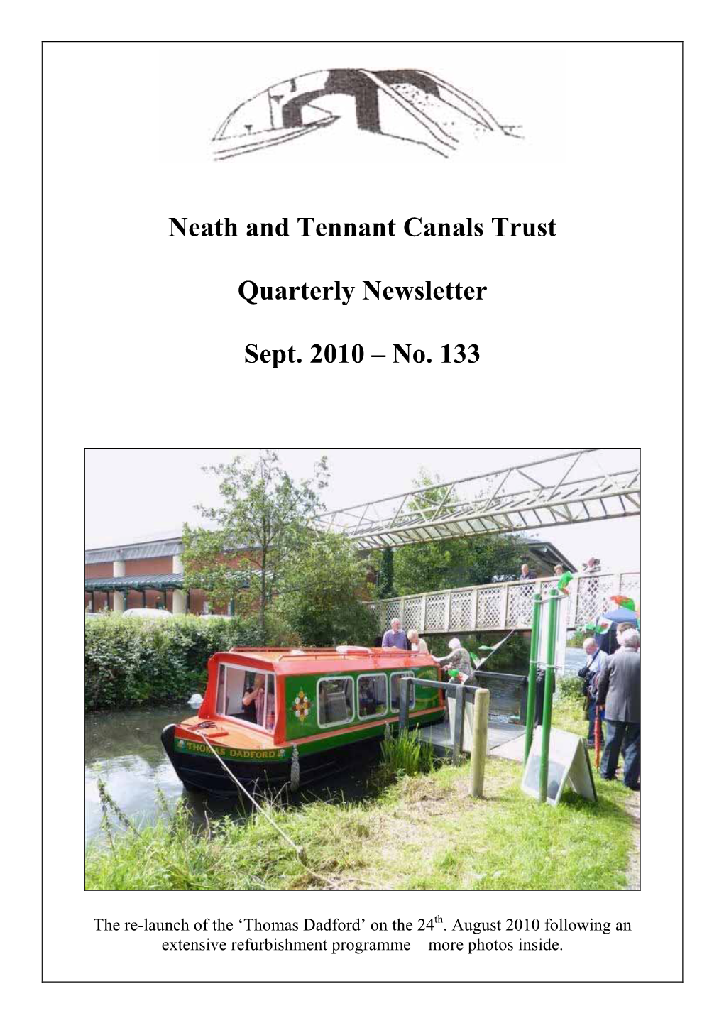 Neath and Tennant Canals Trust Quarterly Newsletter Sept. 2010