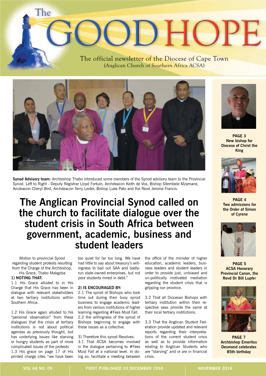 The Anglican Provincial Synod Called on the Church to Facilitate Dialogue