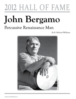 John Bergamo Percussive Renaissance Man by B