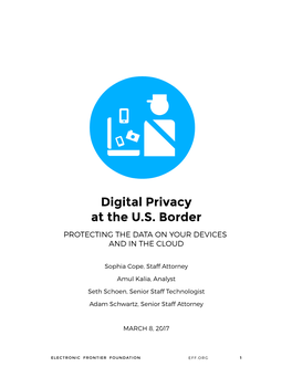 Guide to Digital Privacy at the U.S. Border