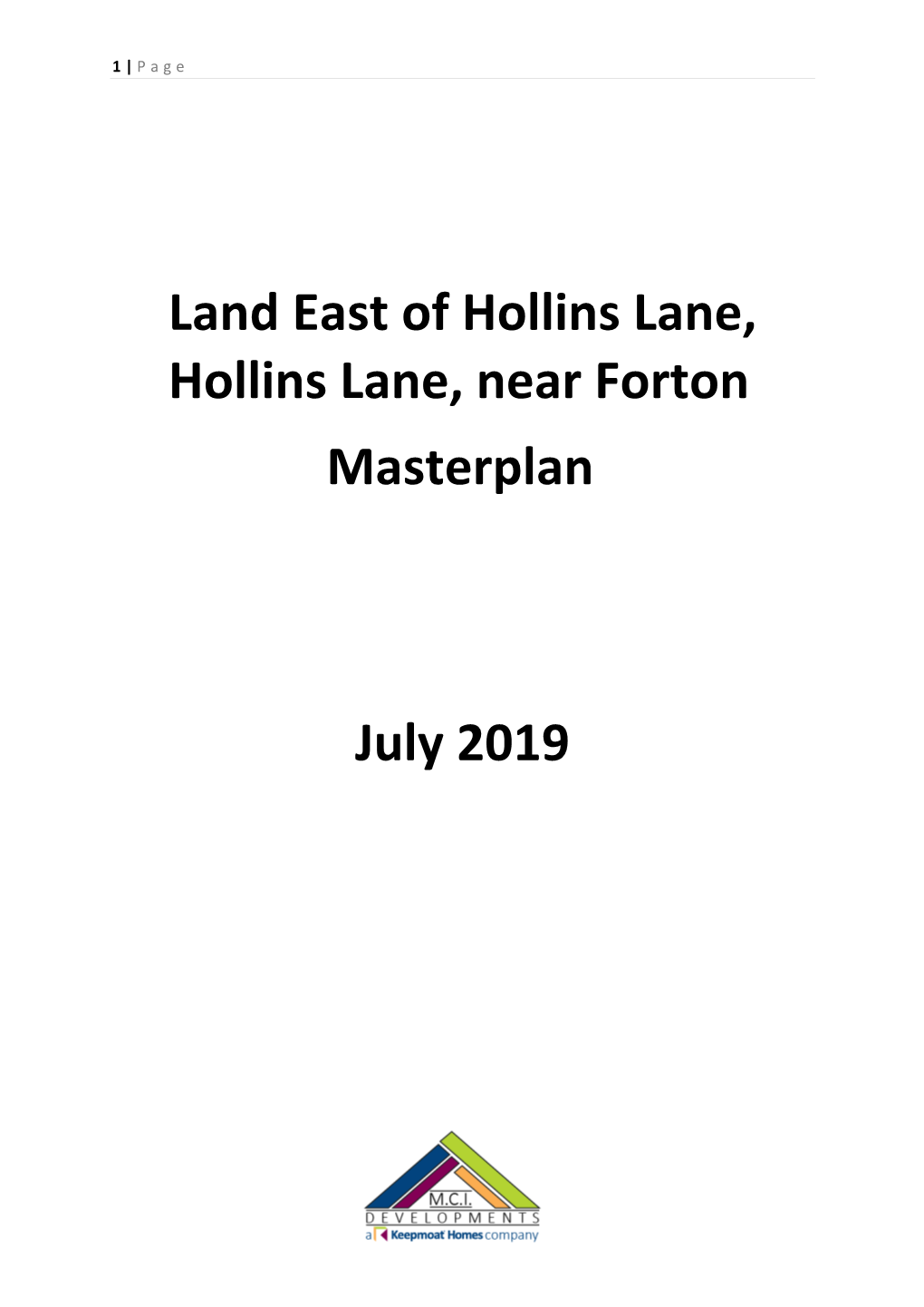 Hollins Lane Masterplan Final Version