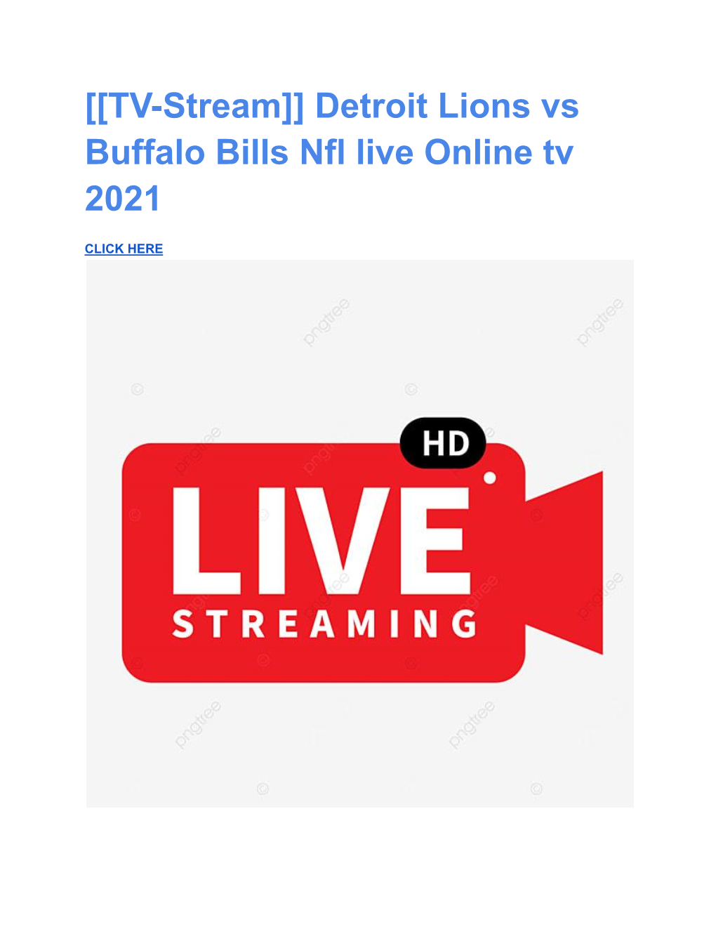 Detroit Lions Vs Buffalo Bills Football Live Stream Online