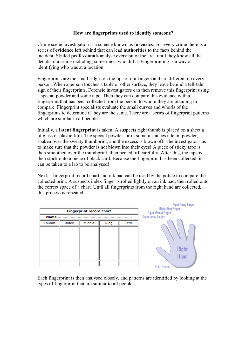 How Are Fingerprints Used to Identify Someone?