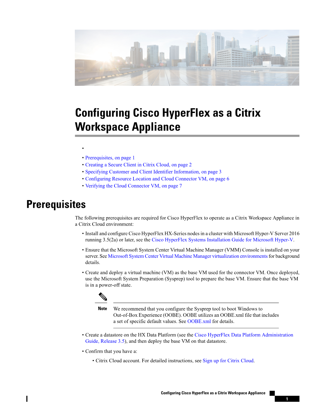 Configuring Cisco Hyperflex As a Citrix Workspace Appliance