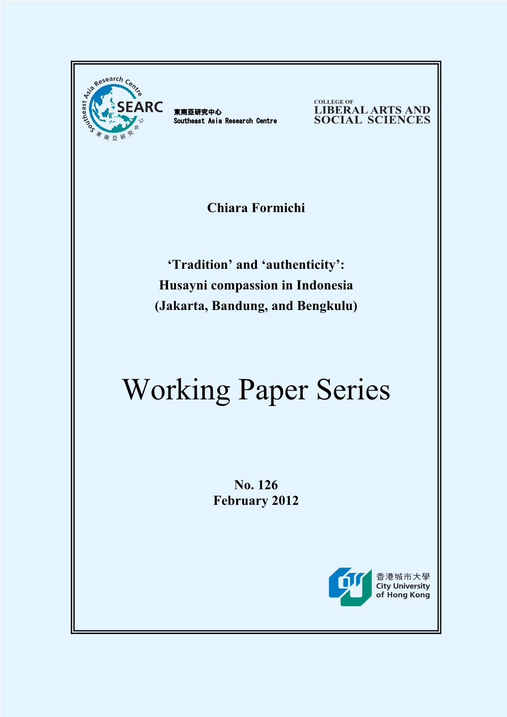 Working Paper Series