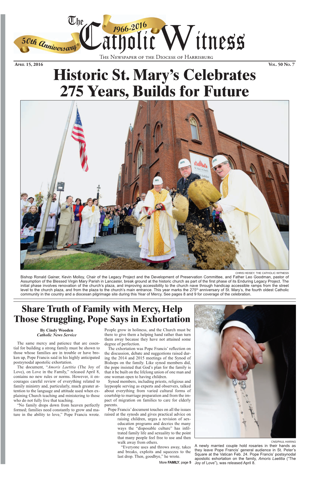 Historic St. Mary's Celebrates 275 Years, Builds for Future