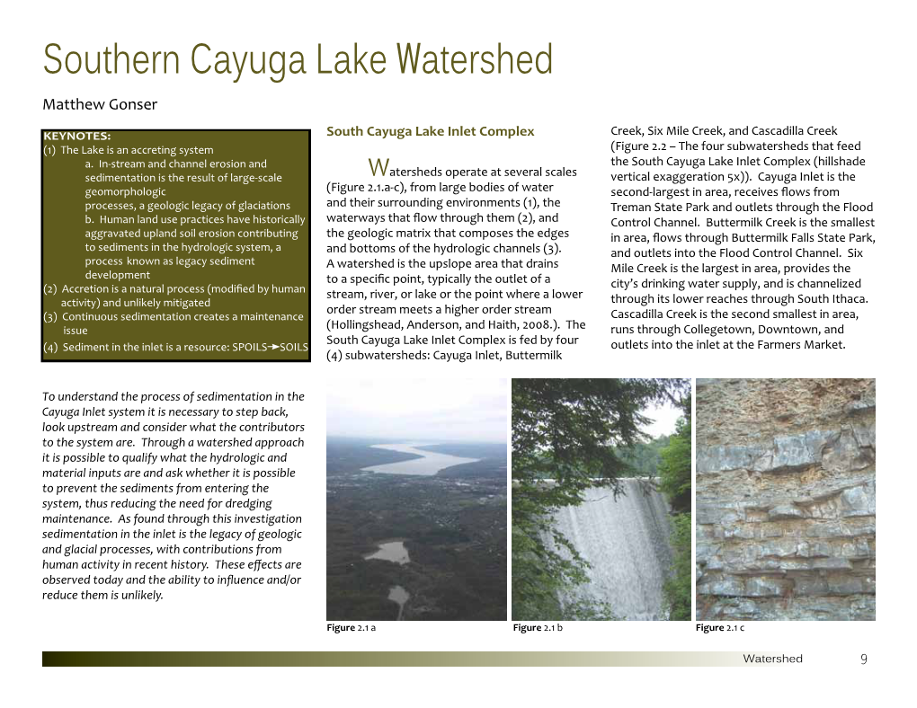Southern Cayuga Lake Watershed Matthew Gonser