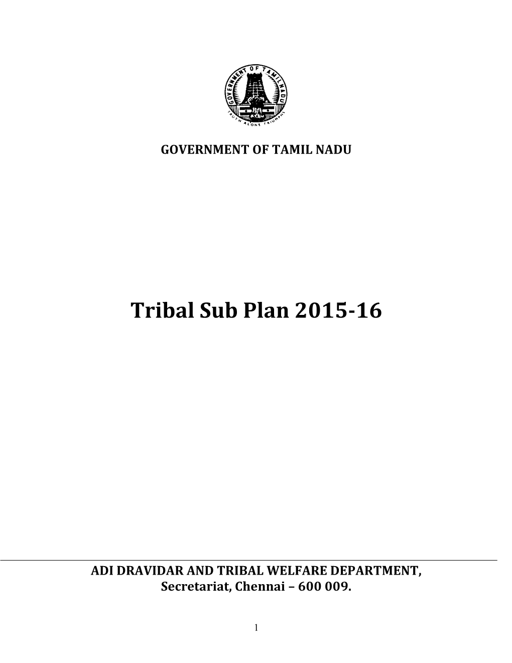 Tribal Sub Plan 2015-16