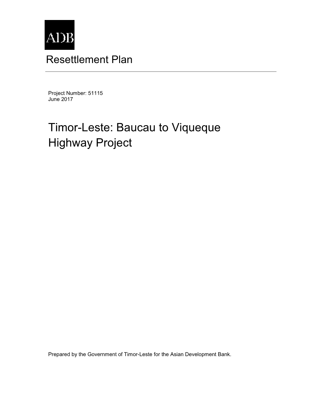 Timor-Leste: Baucau to Viqueque Highway Project