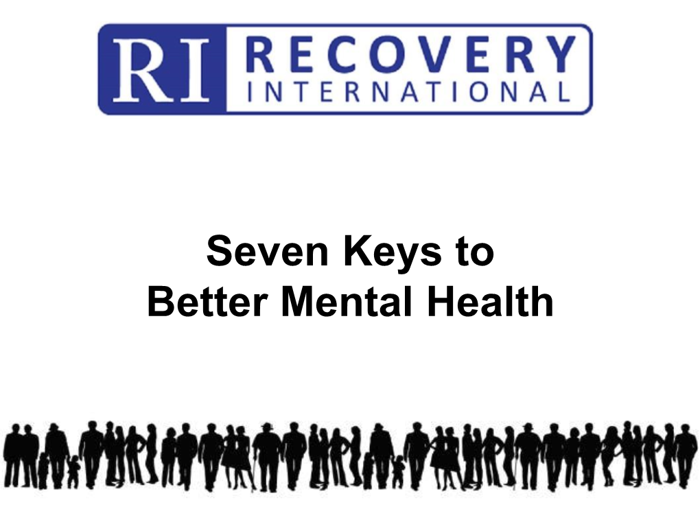 Seven Keys to Better Mental Health Founded 1937