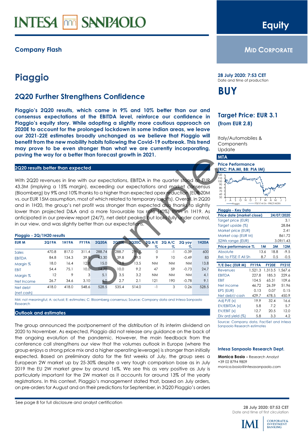 Equity Piaggio