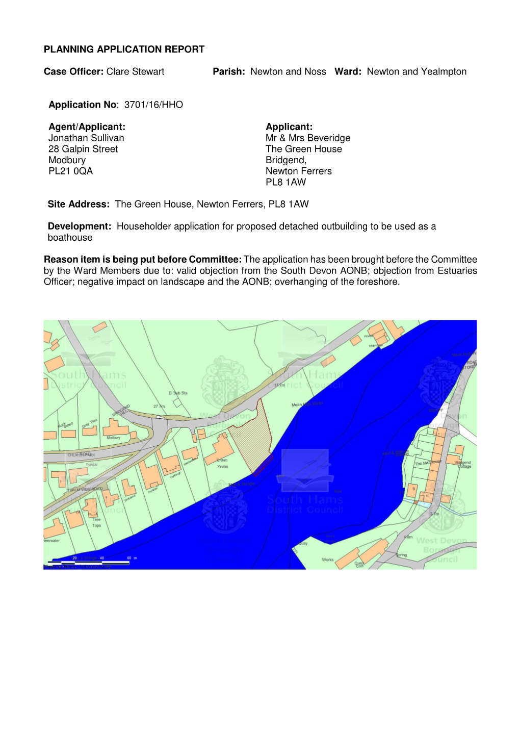 PLANNING APPLICATION REPORT Case Officer: Clare Stewart Parish