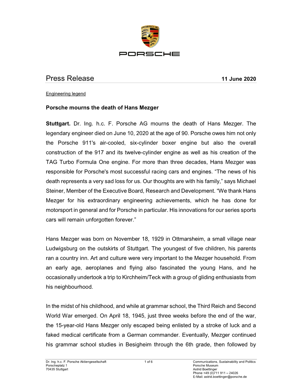 Press Release 11 June 2020