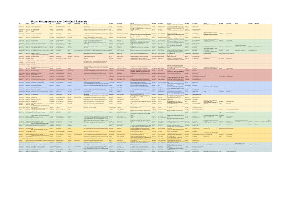 Urban History Association 2018 Draft Schedule