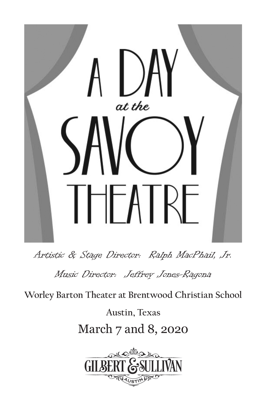 Playbill Editor Sue Ricket Caldwell Performers Patricia Combs Reagan Murdock Taylor Rawley Amy Selby Julius Young Pianist: Jeanne Dayton Sasaki 3 Mr