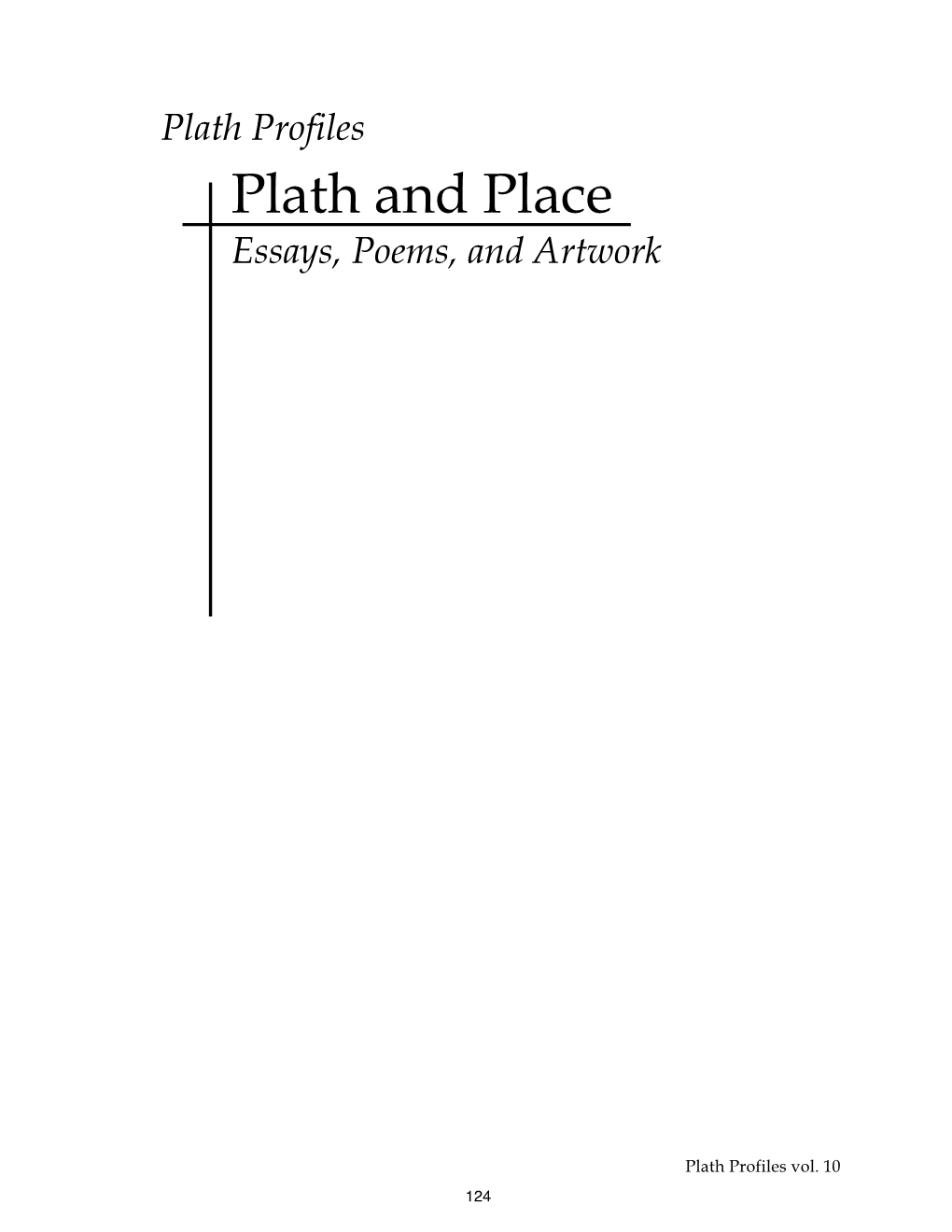 Plath and Place