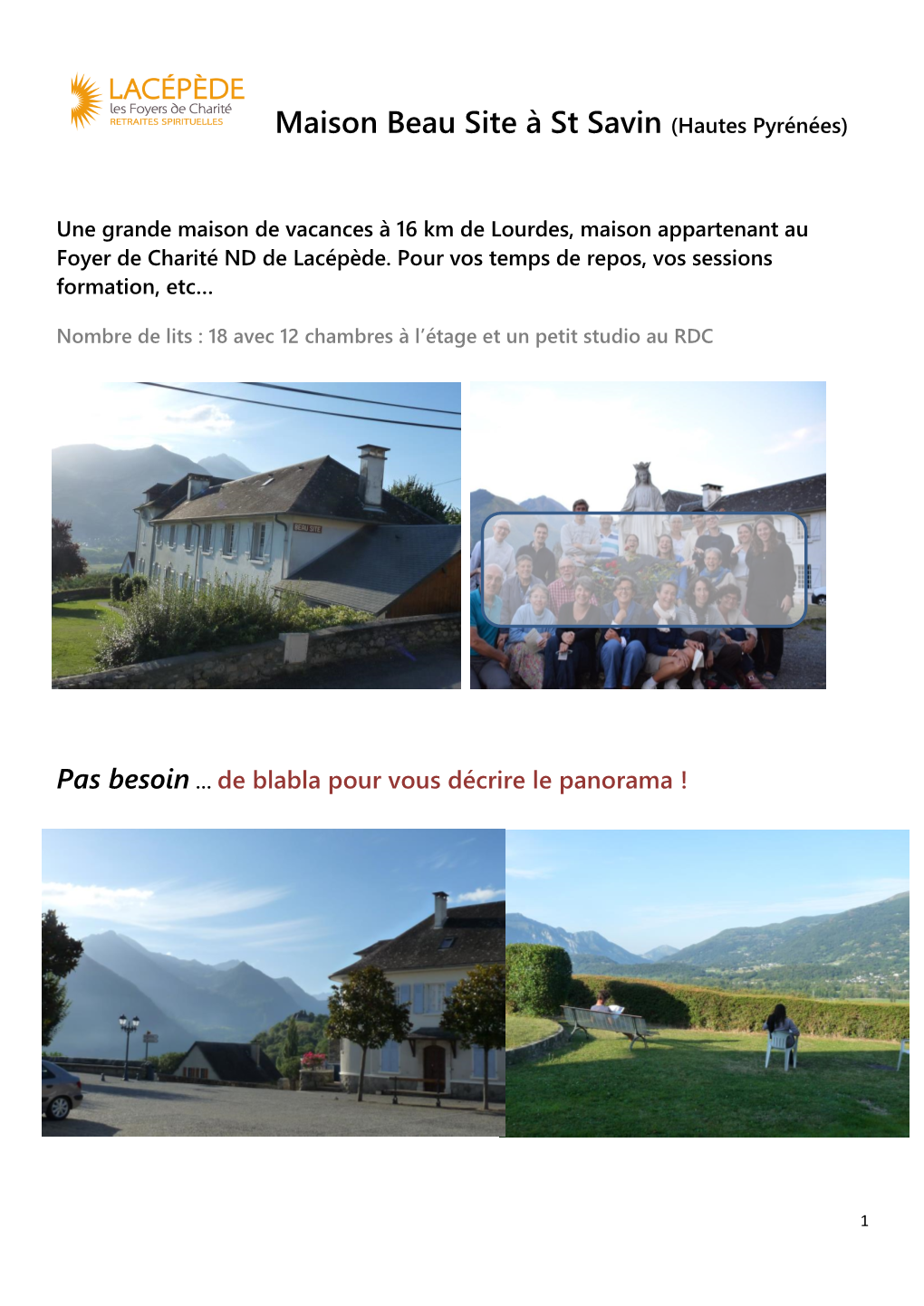 Maison Beau Site À St Savin (Hautes Pyrénées)