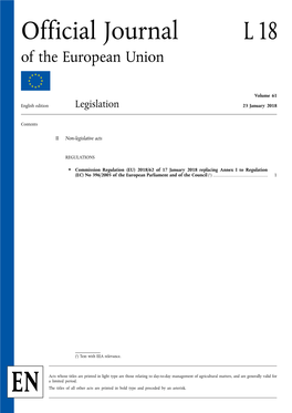 Official Journal L 18 of the European Union