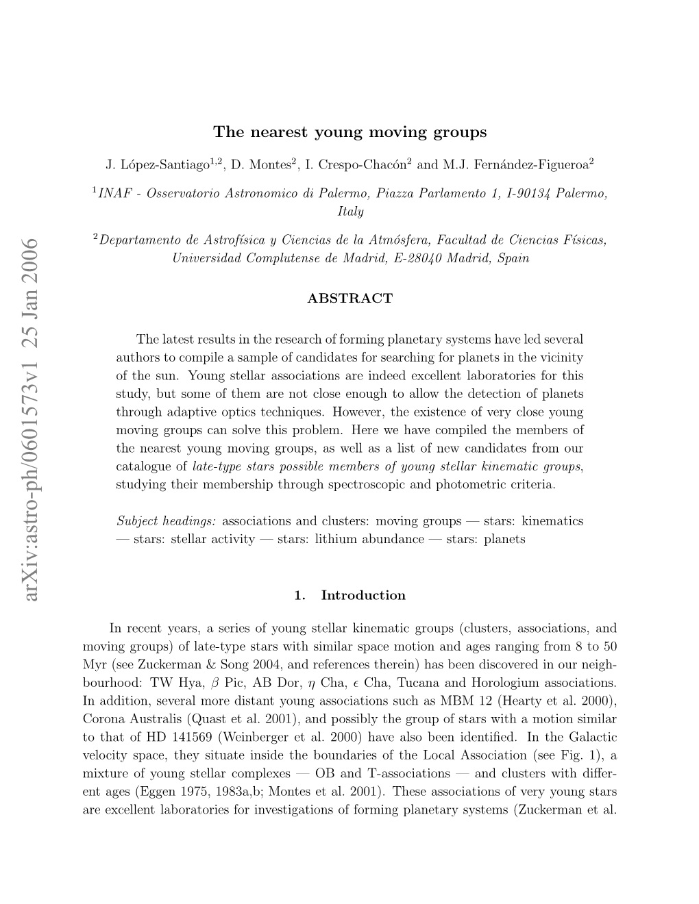 The Nearest Young Moving Groups