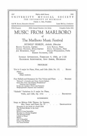 Music from Marlboro