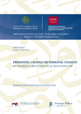Brookings Doha Center - Stanford University Project on Arab Transitions