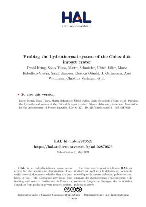 Probing the Hydrothermal System of the Chicxulub Impact Crater