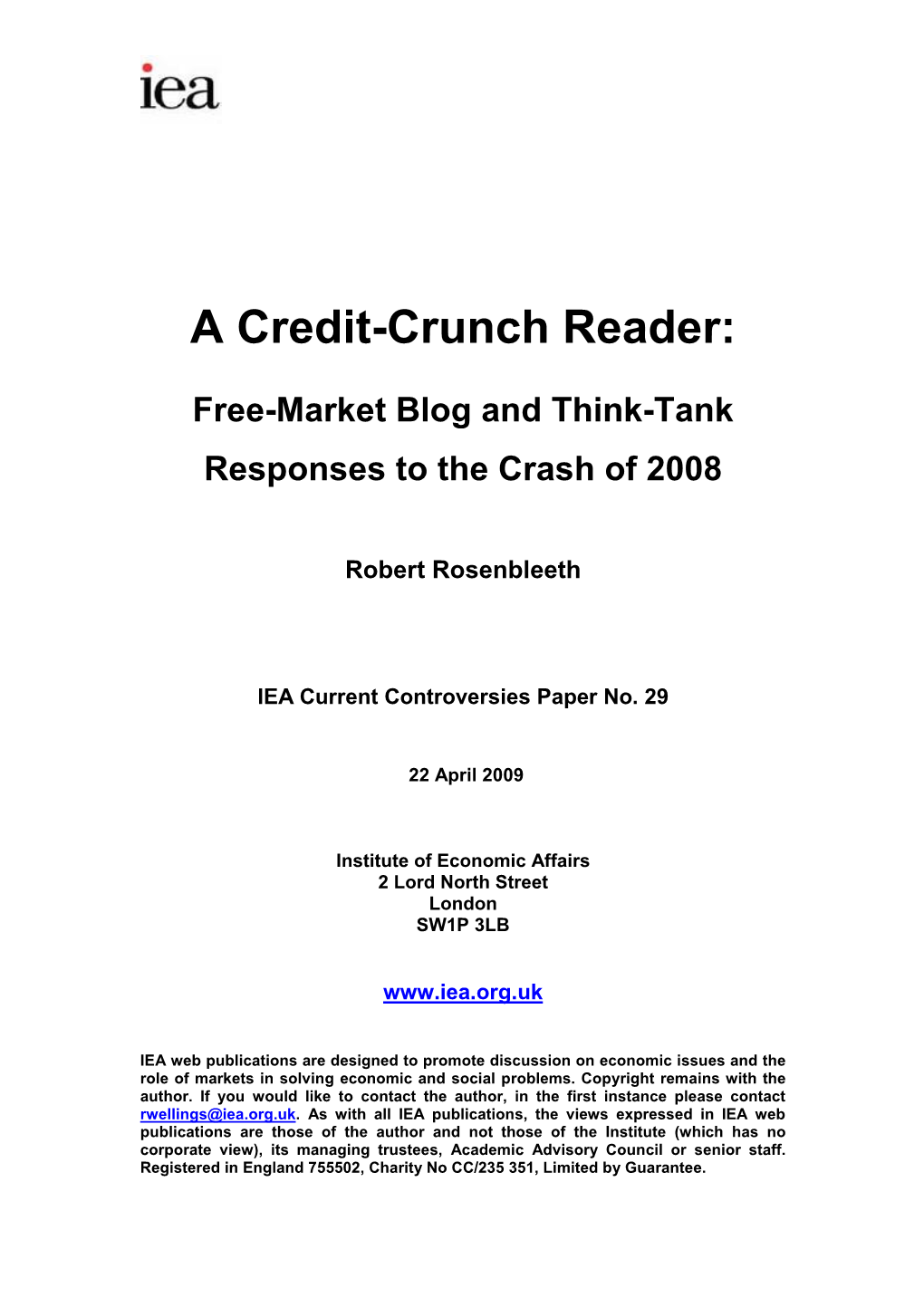 A Credit-Crunch Reader