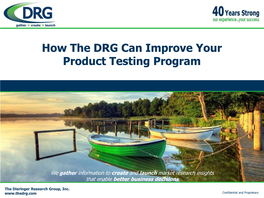 Why Do Product Testing? to Identify and Solve Some of These Common Problems…