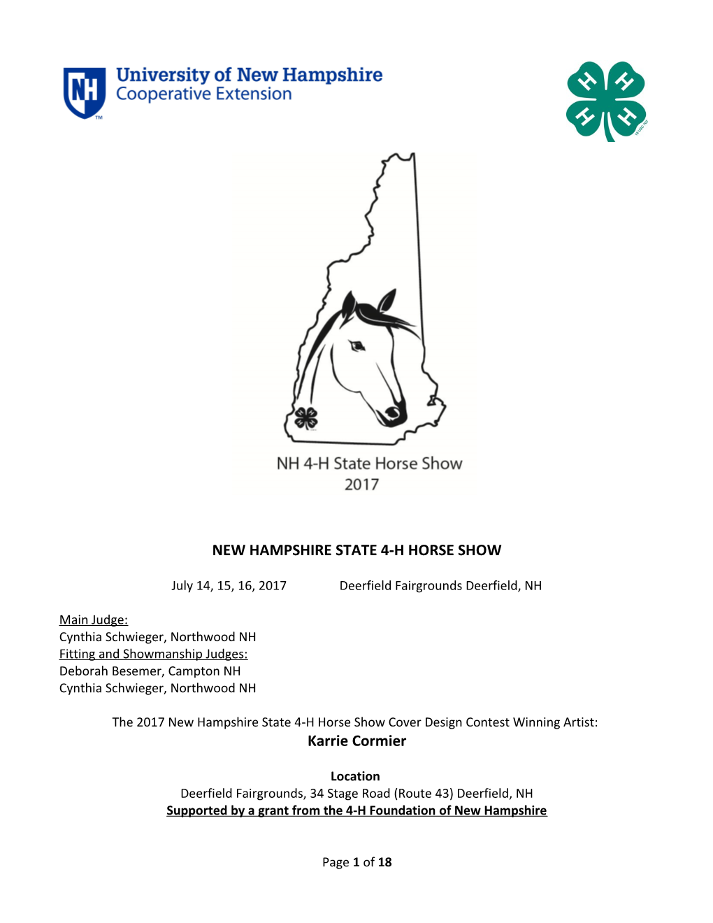 New Hampshire State 4-H Horse Show