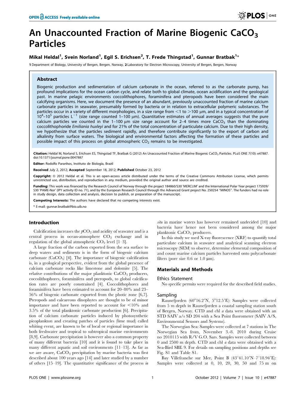 An Unaccounted Fraction of Marine Biogenic Caco3 Particles