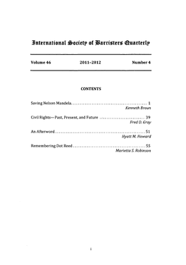 3Nternational Societp of 39Arrioter Etuarterip