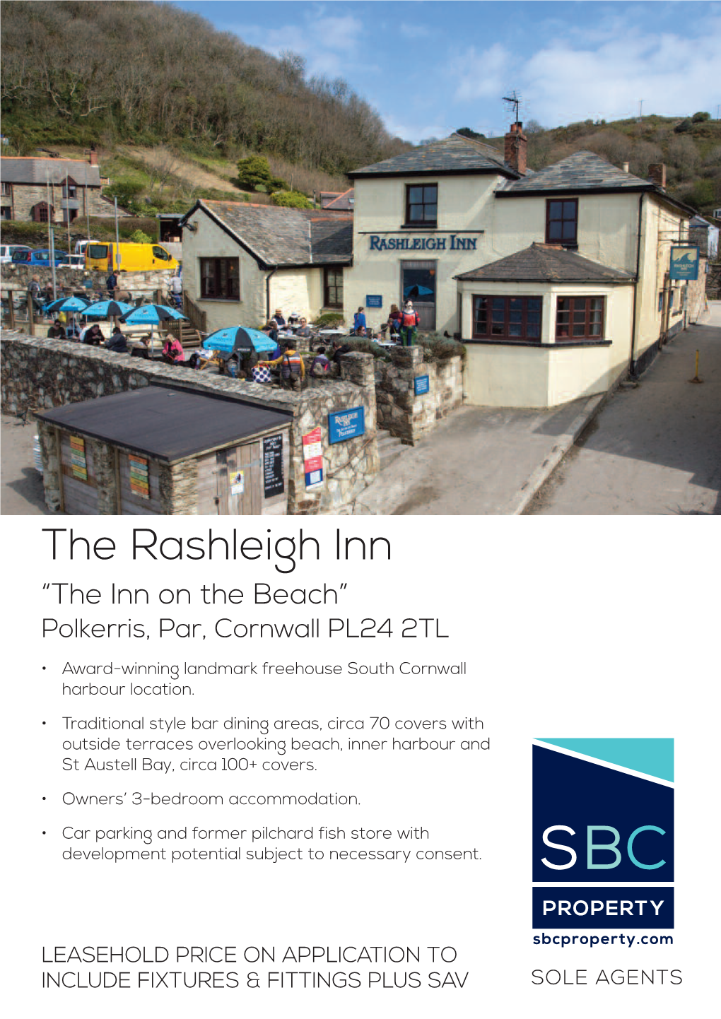 The Rashleigh Inn “The Inn on the Beach” Polkerris, Par, Cornwall PL24 2TL