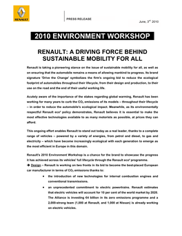 2010 Environment Workshop