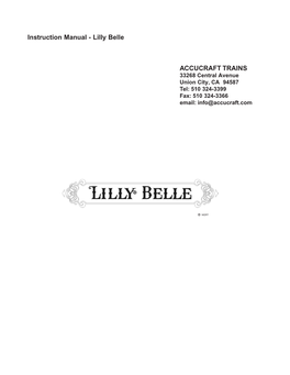 Manual-Lilly Belle.Indd