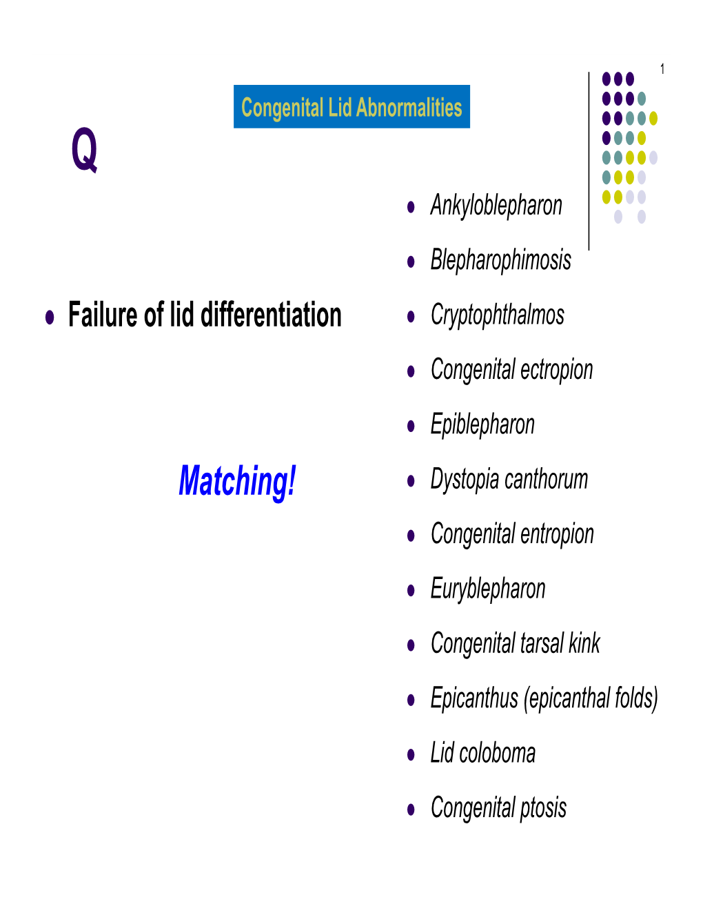 Congenital Lid Abnormalities Q  Ankyloblepharon